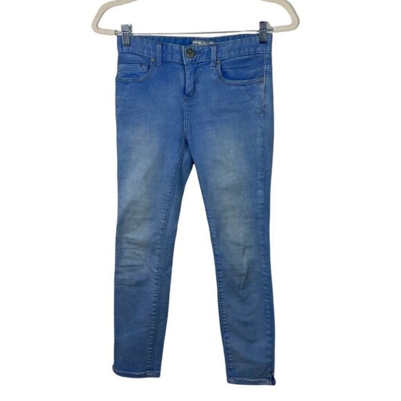 Free People High Rise Light Blue Skinny Jeans Size 24 Denim Zipper Fly Boho Jean - Picture 2 of 13